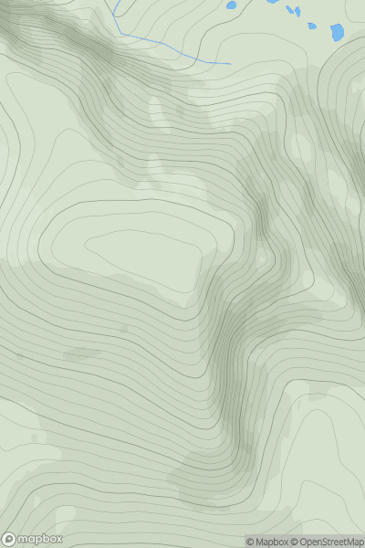 Thumbnail image for Beinn Dearg [Loch Broom to Strath Oykel] showing contour plot for surrounding peak